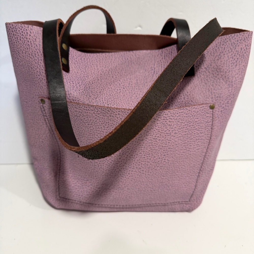 Rare Portland Leather Goods Lilac Purple Unicorn Large Tote Bag New